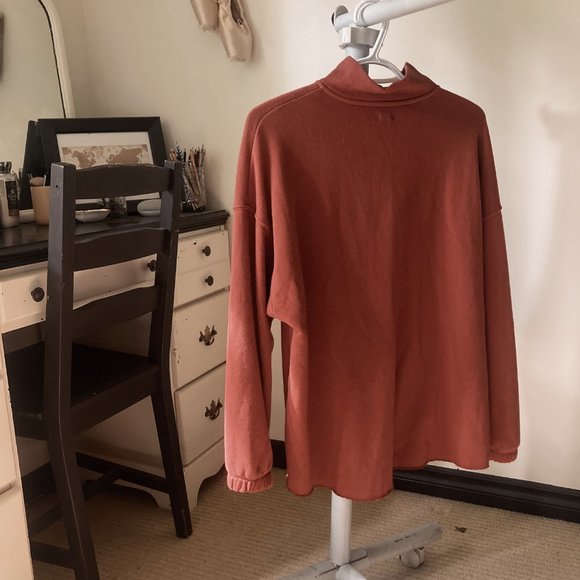 Burnt Orange Aerie Zip-up Sweater ๐๐ - Picture 3 of 6